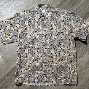 Pierre Cardin Leaf Print Casual Shirt